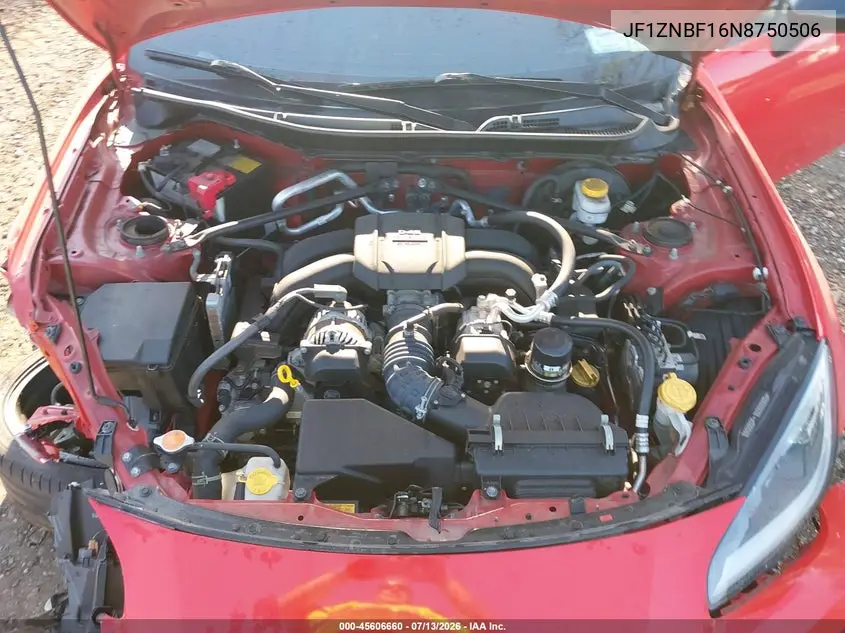 2022 Toyota Gr86 Premium VIN: JF1ZNBF16N8750506 Lot: 45606660