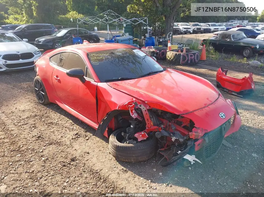 2022 Toyota Gr86 Premium VIN: JF1ZNBF16N8750506 Lot: 45606660