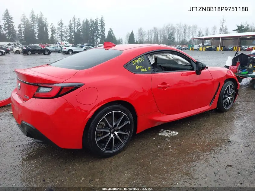 2023 Toyota Gr86 VIN: JF1ZNBB18P9751188 Lot: 44585618