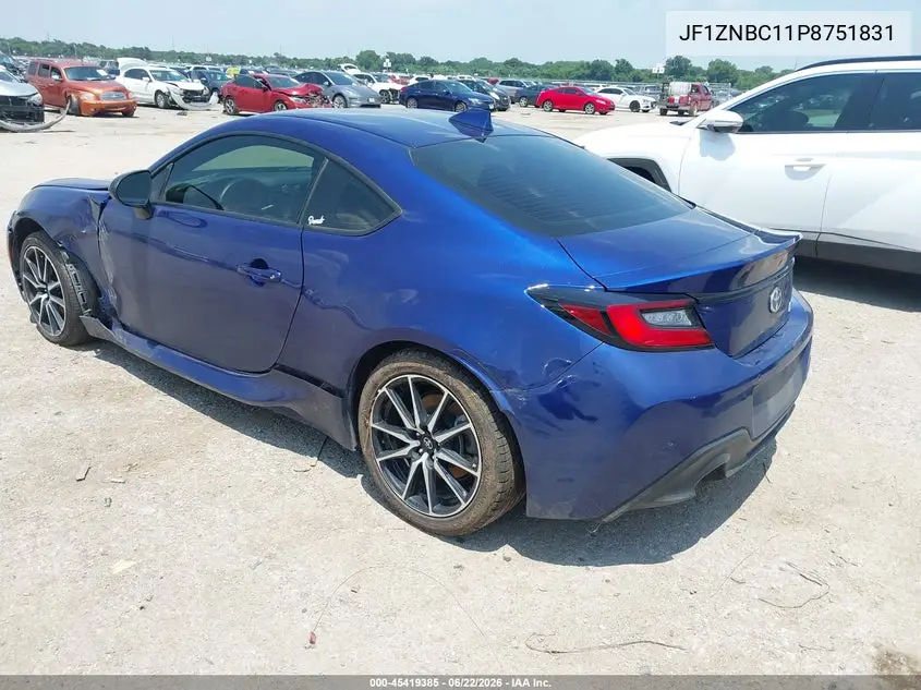 2023 Toyota Gr86 VIN: JF1ZNBC11P8751831 Lot: 45419385