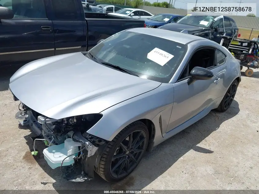 2025 Toyota Gr86 Premium VIN: JF1ZNBE12S8758678 Lot: 45548265