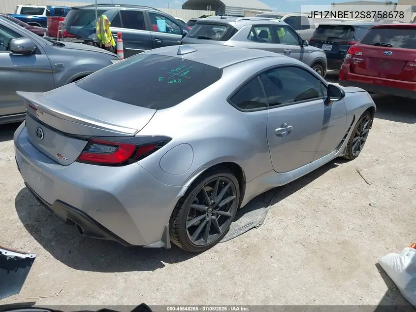 2025 Toyota Gr86 Premium VIN: JF1ZNBE12S8758678 Lot: 45548265