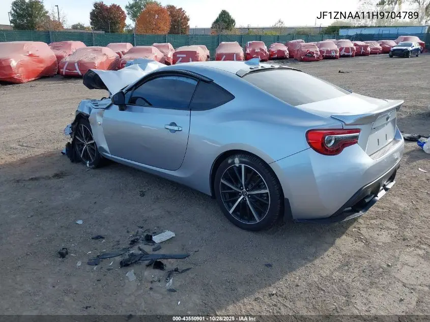 2017 Toyota 86 VIN: JF1ZNAA11H9704789 Lot: 43550901