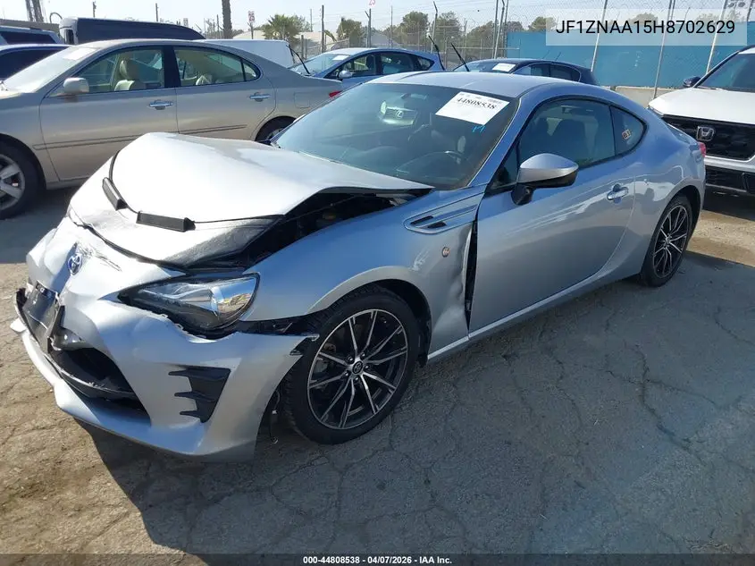 2017 Toyota 86 VIN: JF1ZNAA15H8702629 Lot: 44808538