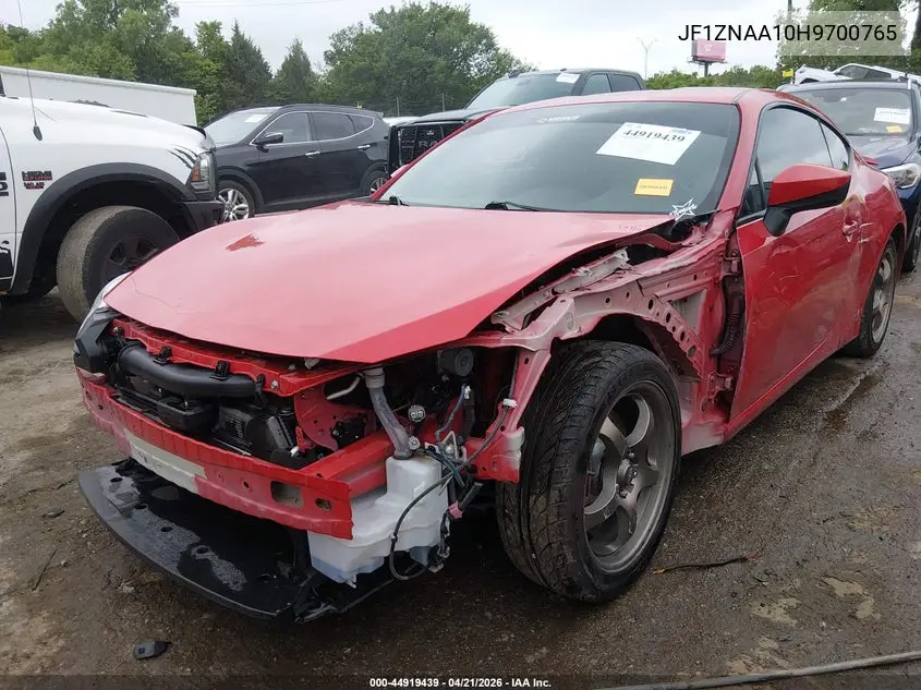 2017 Toyota 86 VIN: JF1ZNAA10H9700765 Lot: 44919439