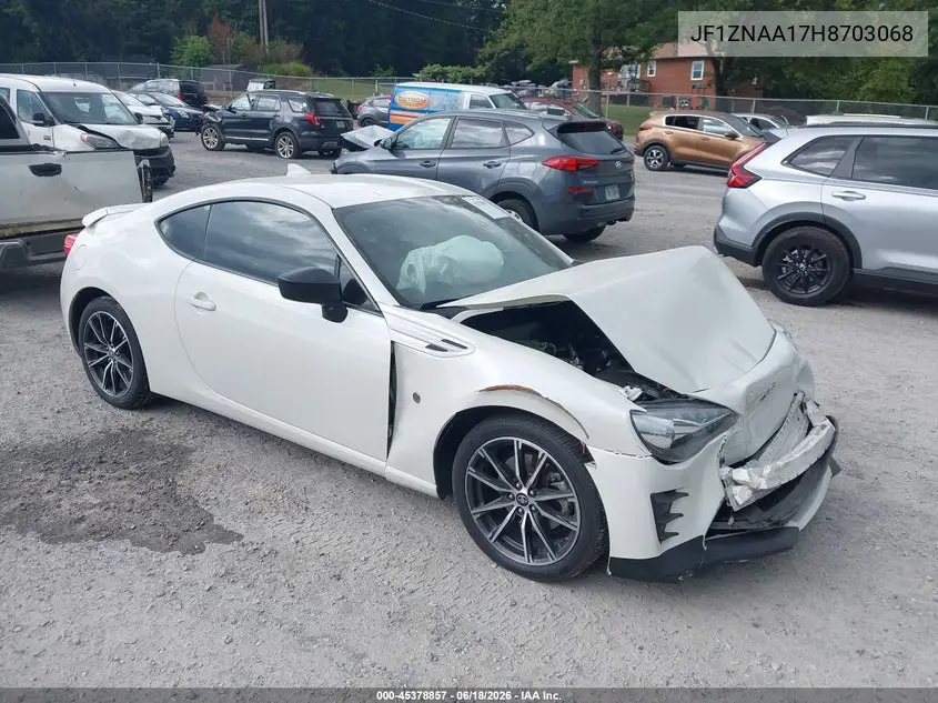 2017 Toyota 86 VIN: JF1ZNAA17H8703068 Lot: 45378857