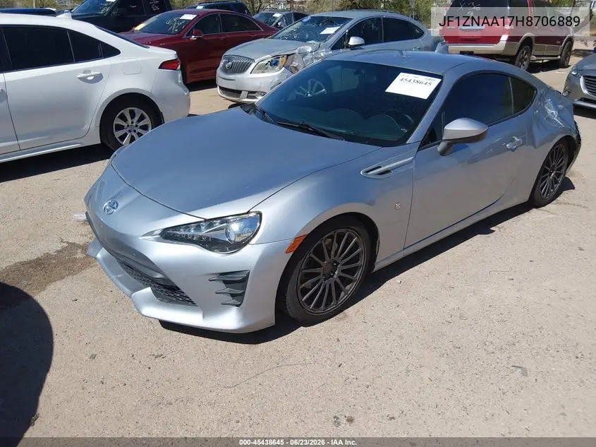 2017 Toyota 86 VIN: JF1ZNAA17H8706889 Lot: 45438645