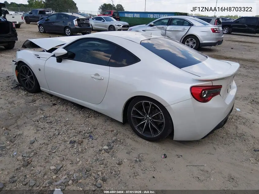 2017 Toyota 86 VIN: JF1ZNAA16H8703322 Lot: 45513484