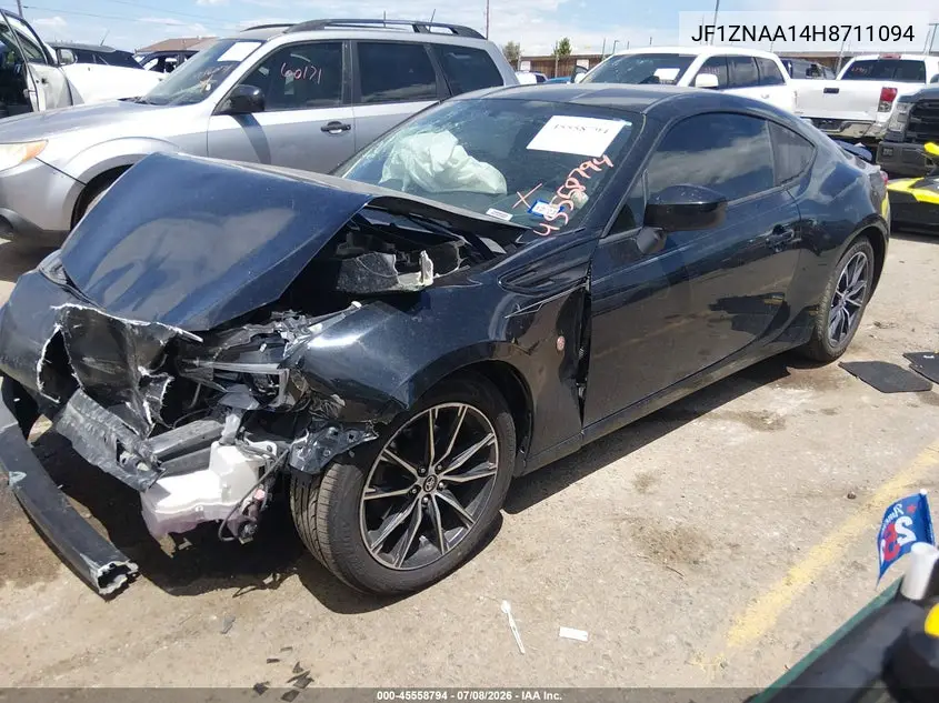 2017 Toyota 86 VIN: JF1ZNAA14H8711094 Lot: 45558794