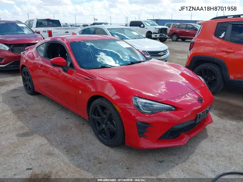 2017 Toyota 86 VIN: JF1ZNAA18H8701958 Lot: 45631402