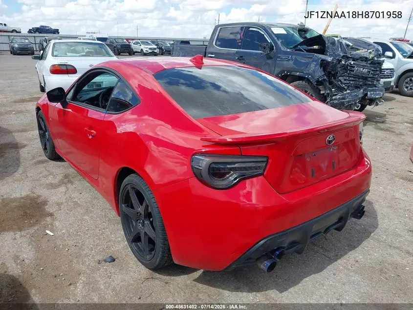 2017 Toyota 86 VIN: JF1ZNAA18H8701958 Lot: 45631402