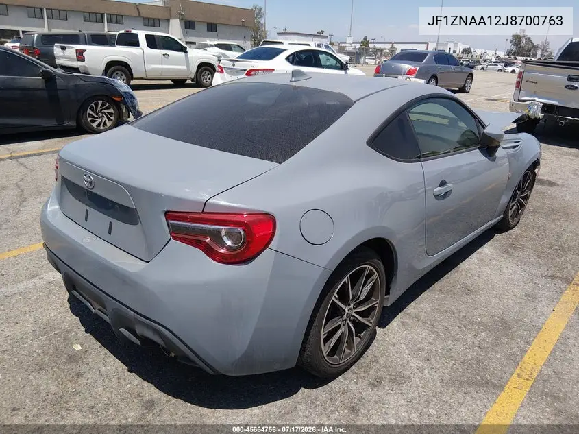 2018 Toyota 86 VIN: JF1ZNAA12J8700763 Lot: 45664756