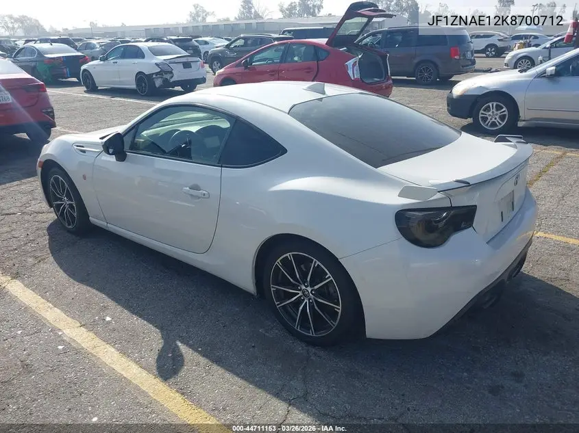 2019 Toyota 86 Gt VIN: JF1ZNAE12K8700712 Lot: 44711153