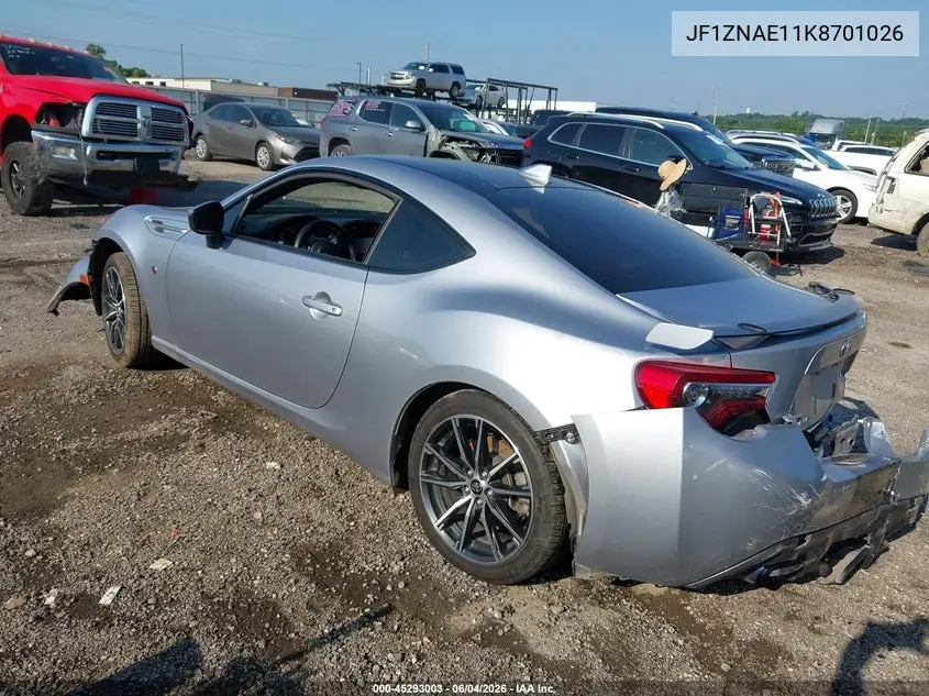 2019 Toyota 86 Gt VIN: JF1ZNAE11K8701026 Lot: 45293003