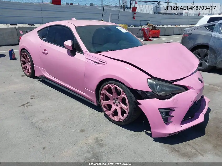 2019 Toyota 86 Gt VIN: JF1ZNAE14K8703417 Lot: 45690194