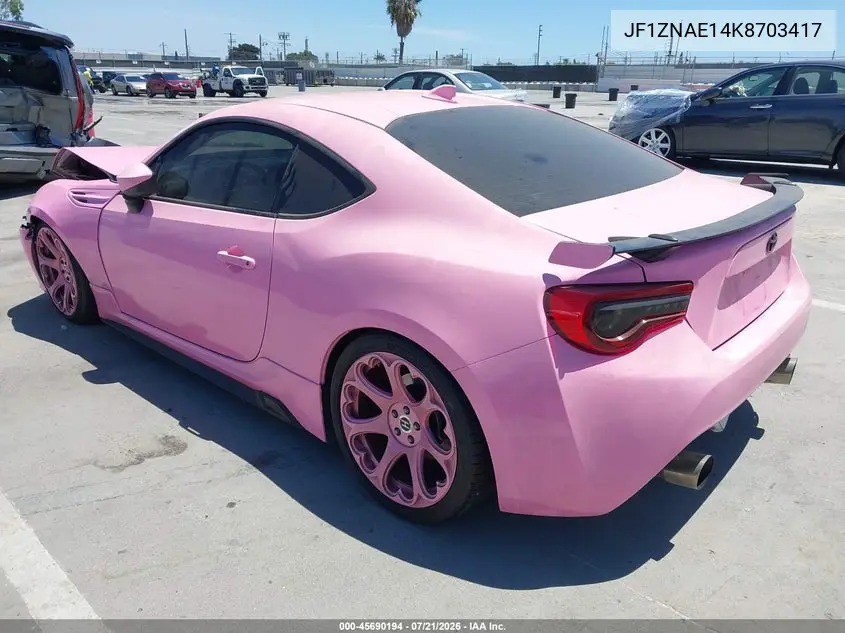 2019 Toyota 86 Gt VIN: JF1ZNAE14K8703417 Lot: 45690194