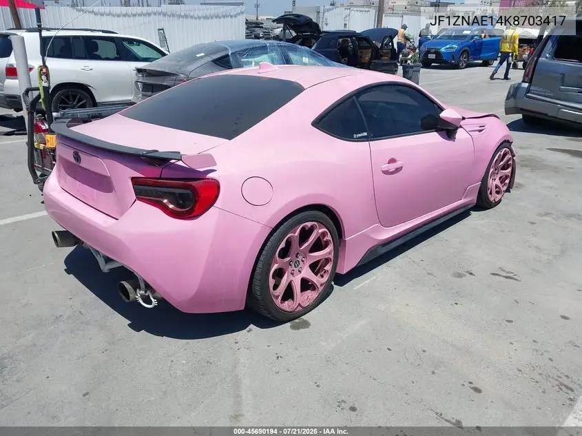 2019 Toyota 86 Gt VIN: JF1ZNAE14K8703417 Lot: 45690194