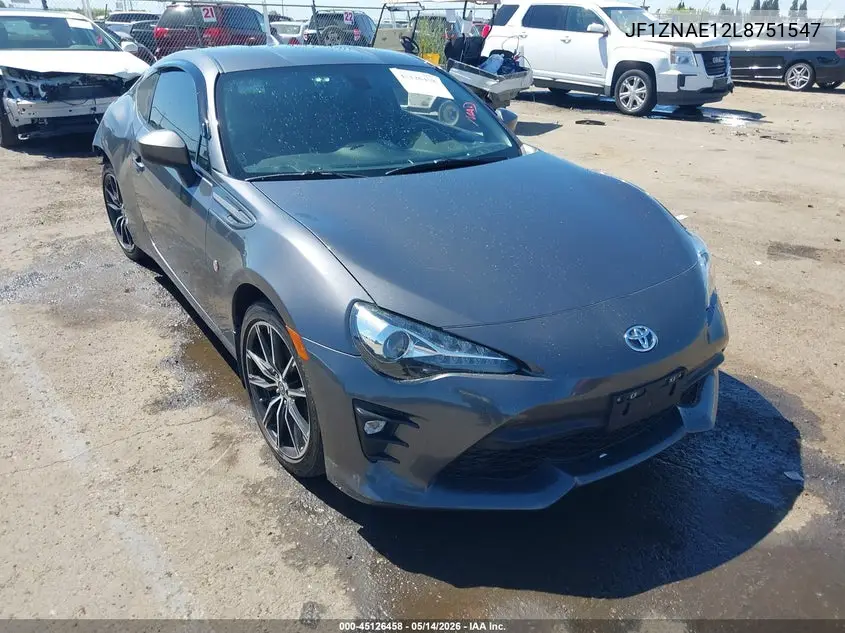 2020 Toyota 86 Gt VIN: JF1ZNAE12L8751547 Lot: 45126458