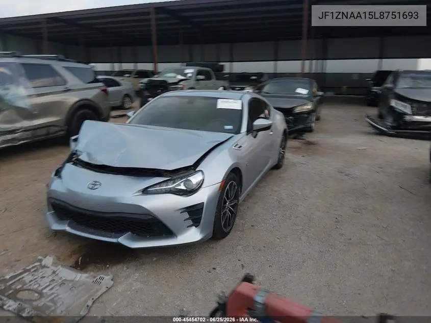 2020 Toyota 86 VIN: JF1ZNAA15L8751693 Lot: 45454702