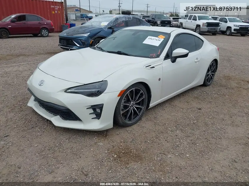 2020 Toyota 86 Gt VIN: JF1ZNAE1XL8753711 Lot: 45637439