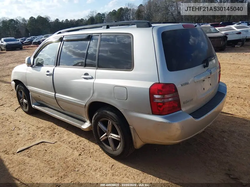 JTEHF21A530145040 2003 Toyota Highlander V6