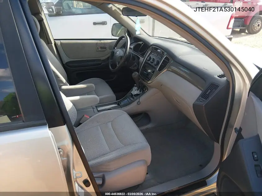 JTEHF21A530145040 2003 Toyota Highlander V6