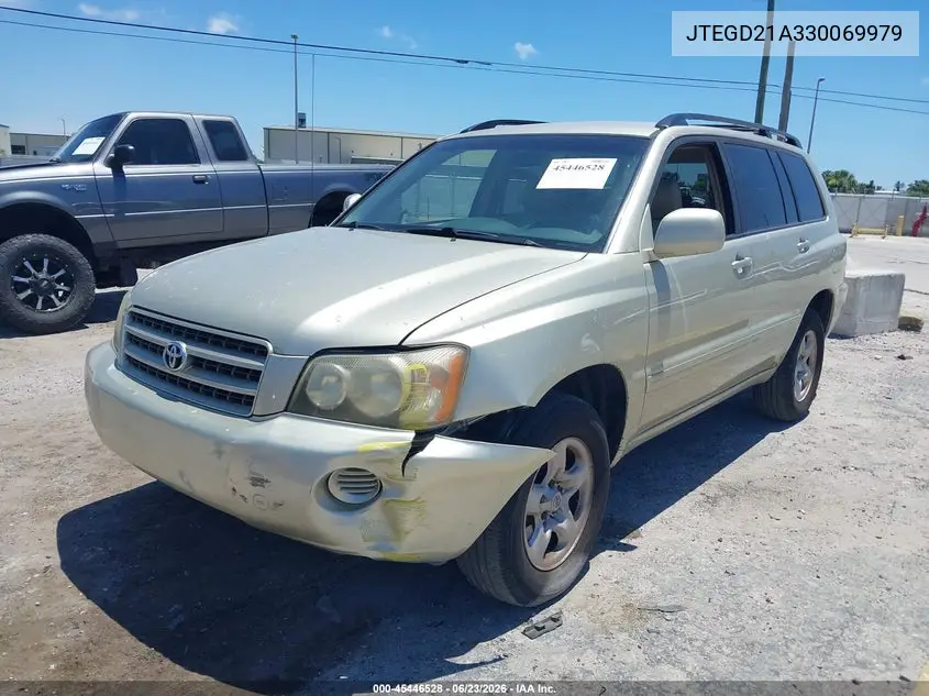 2003 Toyota Highlander VIN: JTEGD21A330069979 Lot: 45446528