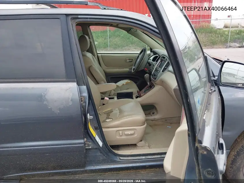 2004 Toyota Highlander VIN: JTEEP21AX40066464 Lot: 45249368