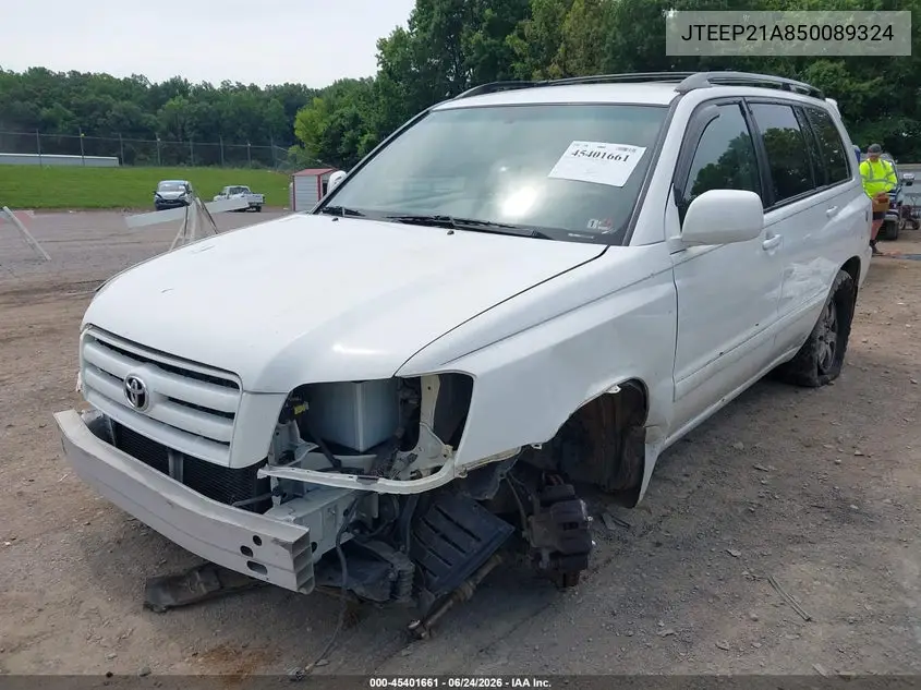JTEEP21A850089324 2005 Toyota Highlander V6