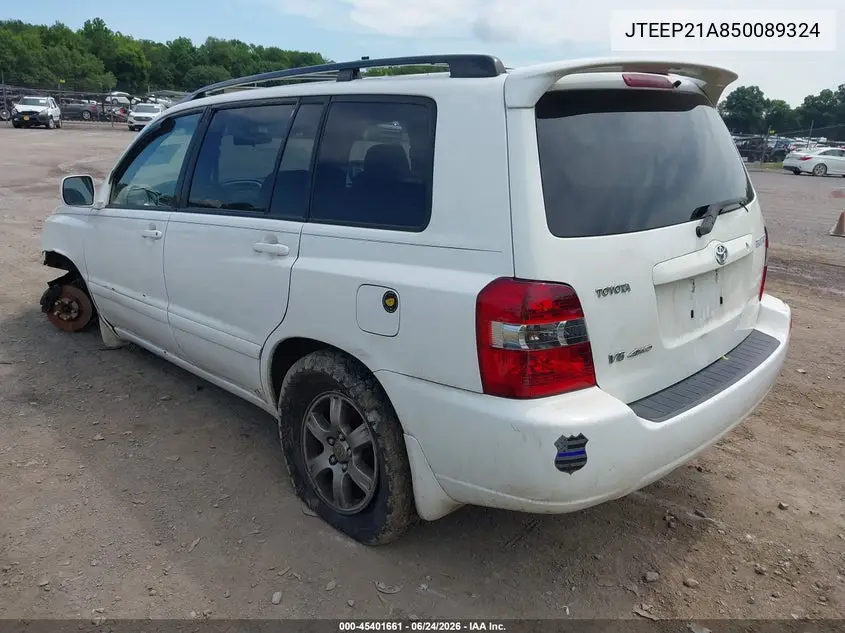 JTEEP21A850089324 2005 Toyota Highlander V6