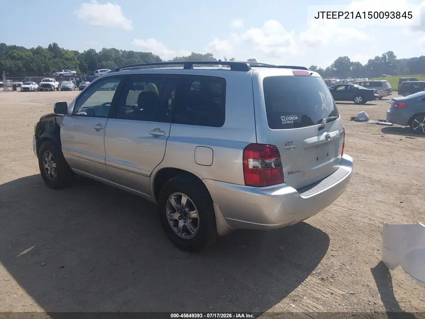 2005 Toyota Highlander V6 VIN: JTEEP21A150093845 Lot: 45649393