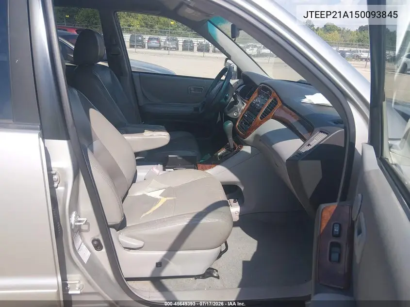 2005 Toyota Highlander V6 VIN: JTEEP21A150093845 Lot: 45649393