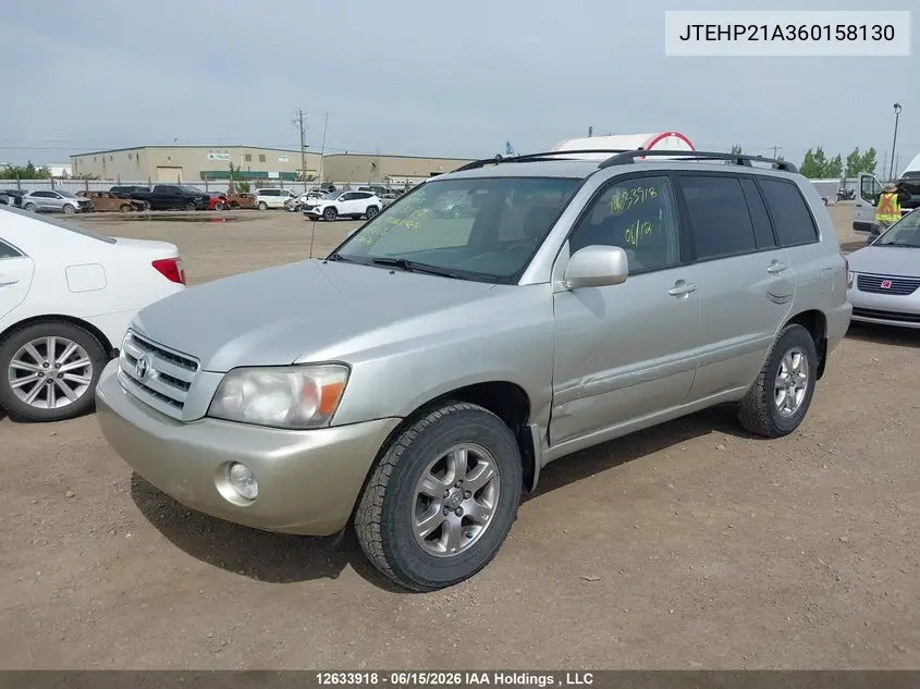 2006 Toyota Highlander Limited VIN: JTEHP21A360158130 Lot: 12633918