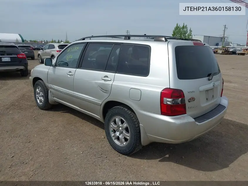 2006 Toyota Highlander Limited VIN: JTEHP21A360158130 Lot: 12633918