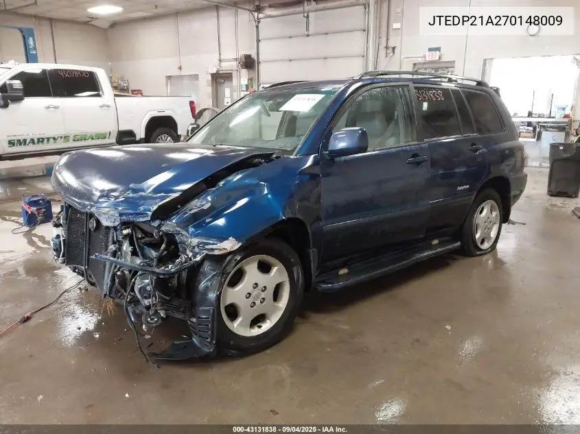 JTEDP21A270148009 2007 Toyota Highlander Limited V6