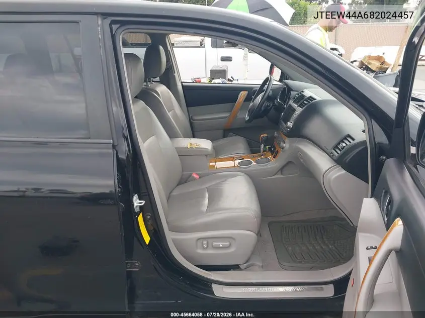 2008 Toyota Highlander Hybrid Limited VIN: JTEEW44A682024457 Lot: 45664058