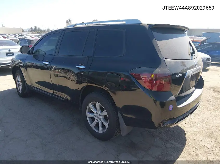 2009 Toyota Highlander Hybrid Limited VIN: JTEEW44A892029659 Lot: 45663151