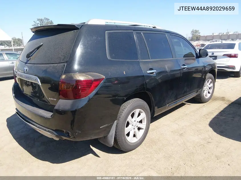 2009 Toyota Highlander Hybrid Limited VIN: JTEEW44A892029659 Lot: 45663151