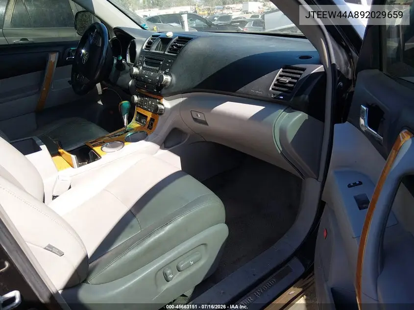 2009 Toyota Highlander Hybrid Limited VIN: JTEEW44A892029659 Lot: 45663151