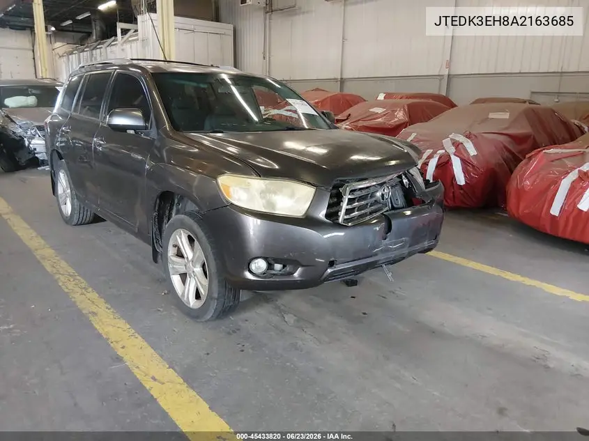 2010 Toyota Highlander Limited V6 VIN: JTEDK3EH8A2163685 Lot: 45433820