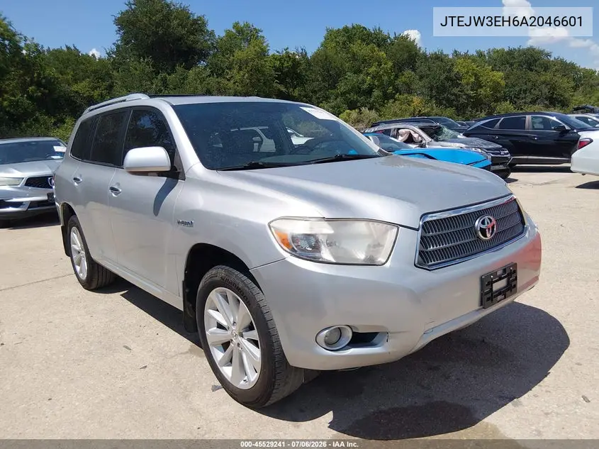JTEJW3EH6A2046601 2010 Toyota Highlander Hybrid Limited V6
