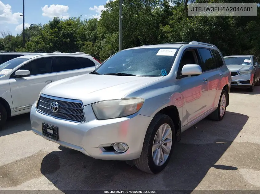 JTEJW3EH6A2046601 2010 Toyota Highlander Hybrid Limited V6