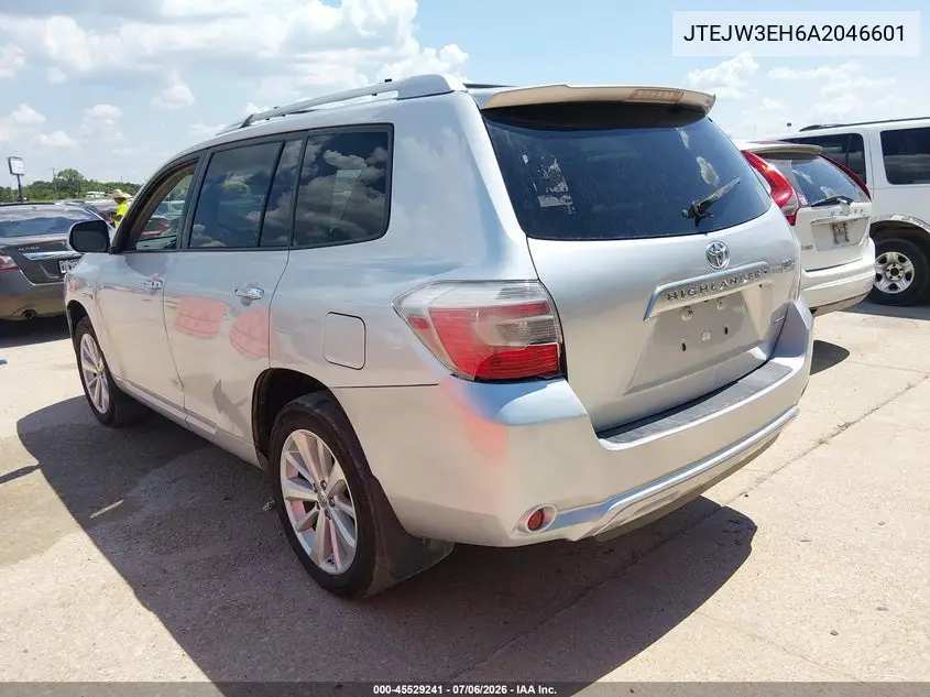 JTEJW3EH6A2046601 2010 Toyota Highlander Hybrid Limited V6