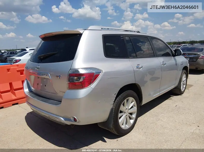 JTEJW3EH6A2046601 2010 Toyota Highlander Hybrid Limited V6