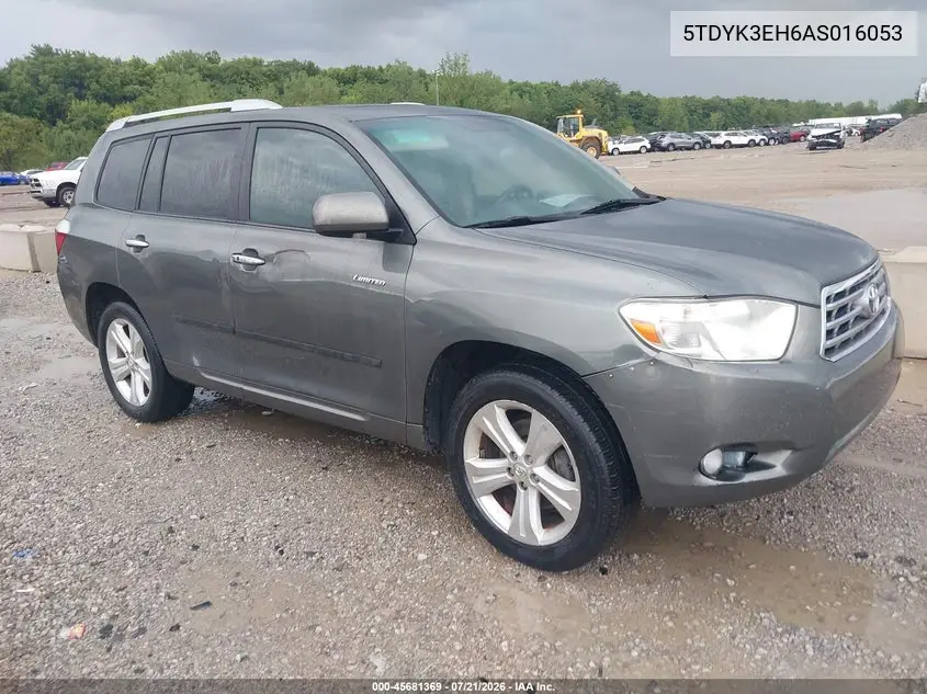 2010 Toyota Highlander Limited V6 VIN: 5TDYK3EH6AS016053 Lot: 45681369