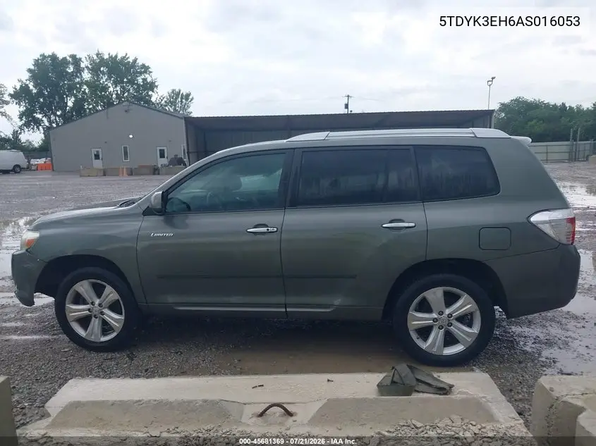 2010 Toyota Highlander Limited V6 VIN: 5TDYK3EH6AS016053 Lot: 45681369