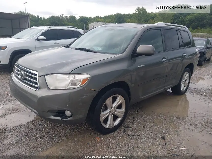 2010 Toyota Highlander Limited V6 VIN: 5TDYK3EH6AS016053 Lot: 45681369