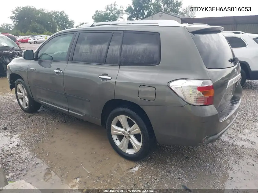 2010 Toyota Highlander Limited V6 VIN: 5TDYK3EH6AS016053 Lot: 45681369