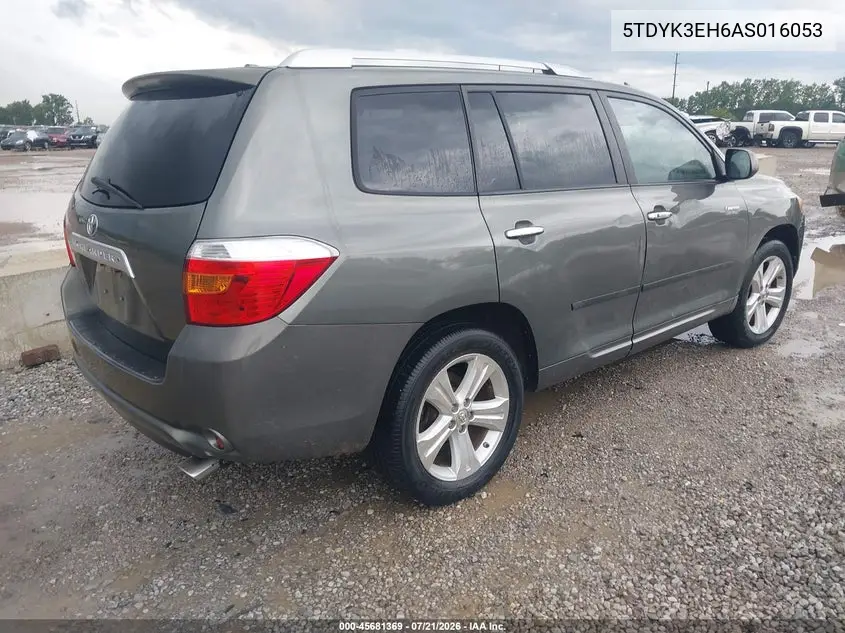 2010 Toyota Highlander Limited V6 VIN: 5TDYK3EH6AS016053 Lot: 45681369