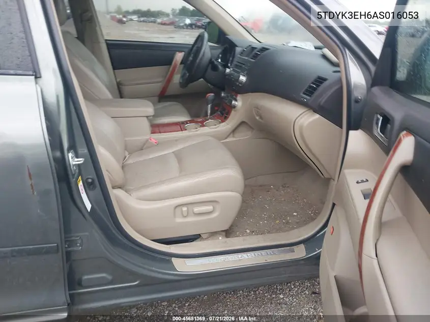 2010 Toyota Highlander Limited V6 VIN: 5TDYK3EH6AS016053 Lot: 45681369